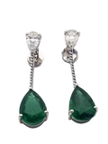 Diamond & Emerald Earring