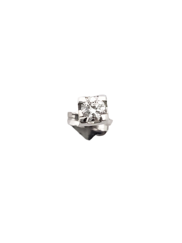 18K White Gold Diamond Earring