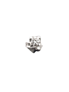 18K White Gold Diamond Earring