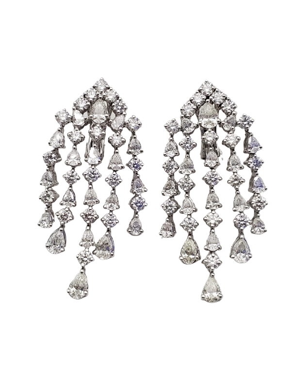 Marquise and Pear shaped Diamond Earring