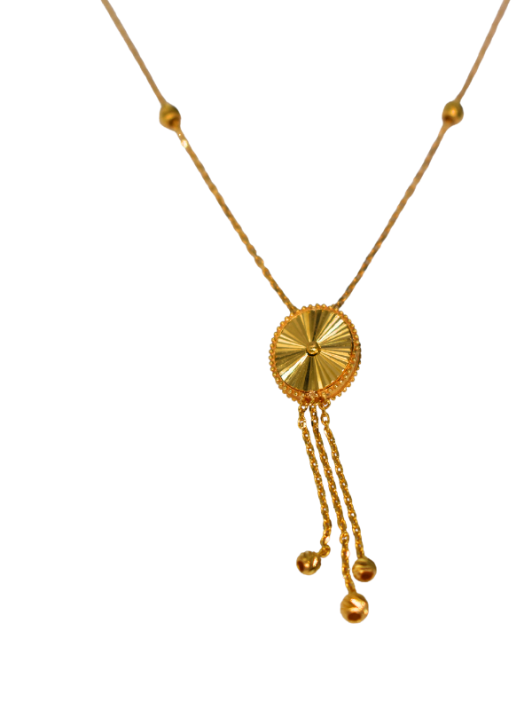 21K Yellow gold drop Necklace