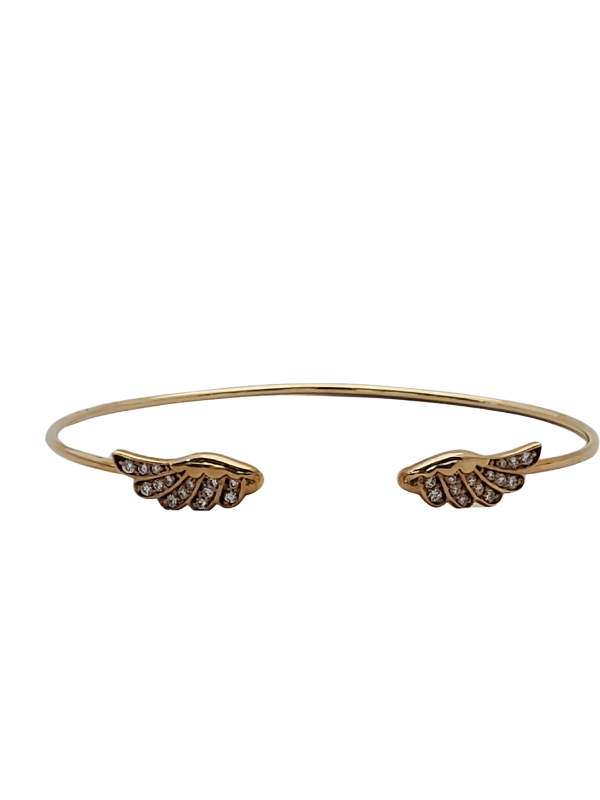 18K Rose Gold Diamond Bangle