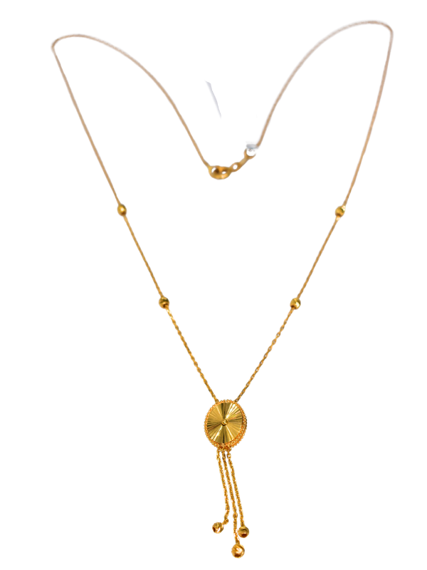 21K Yellow gold drop Necklace