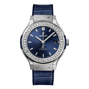 Hublot Classic Fusion 565.Nx.7170.Lr.1204.SDQ15 Blue Titanium Diamonds Bezel 38Mm