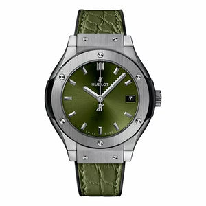 Hublot Classic Fusion 581.Nx.8970.Lr Titanium 33Mm Green Dial