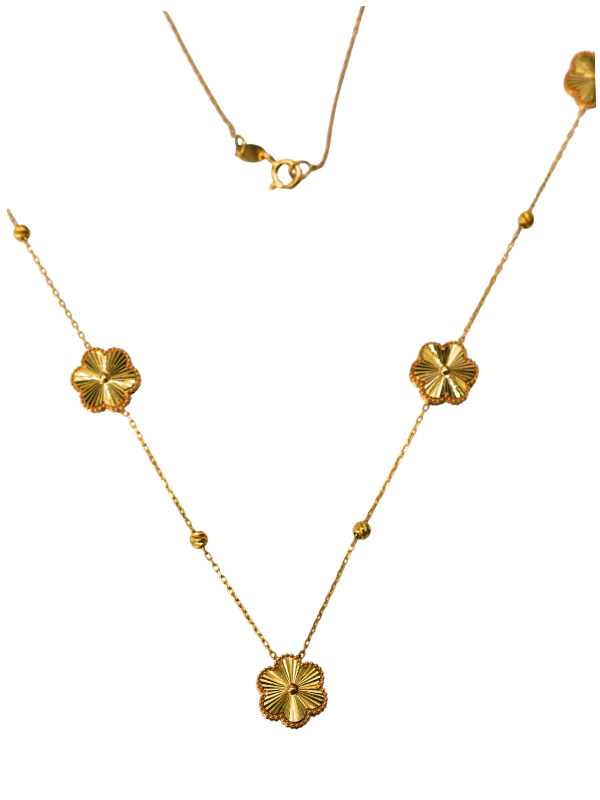 21K Yellow Gold Long Necklace