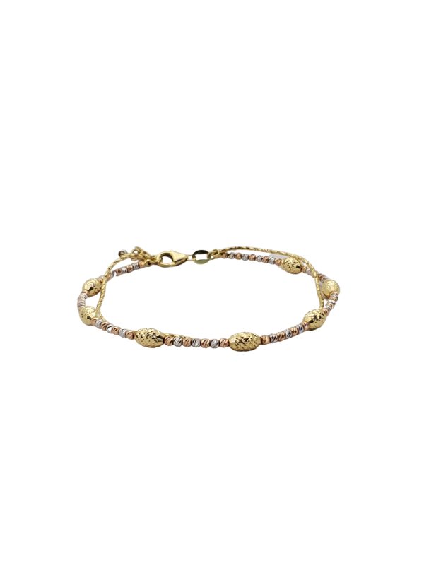 18K Tri-Color Gold Bangle