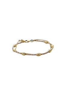 18K Tri-Color Gold Bangle