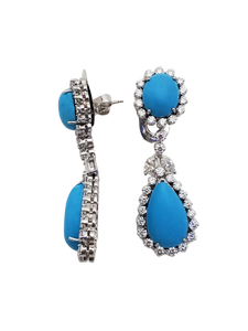 Turquoise & Diamond Earring