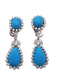 Turquoise & Diamond Earring