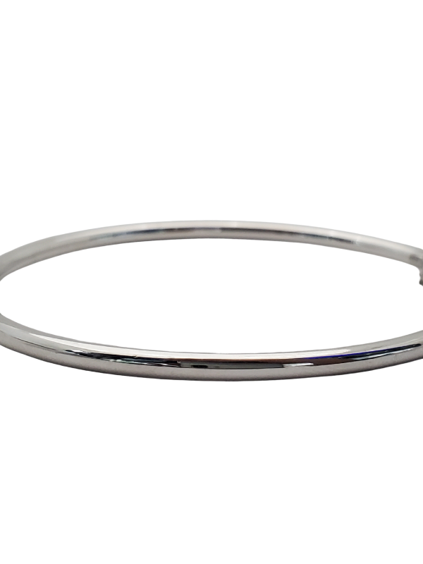 18K White Gold Bangle