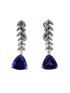 Tanzanite & Diamond drop Earring