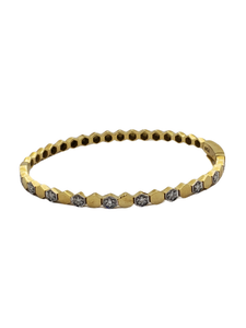 18K Yellow Gold Diamond Bangle