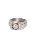 18K White gold diamond gents ring