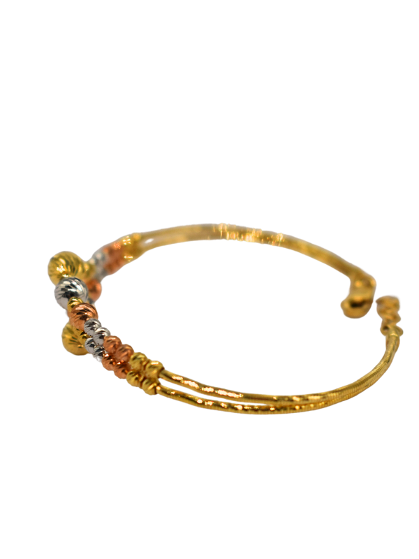 18K Tri-Color Gold Bangle