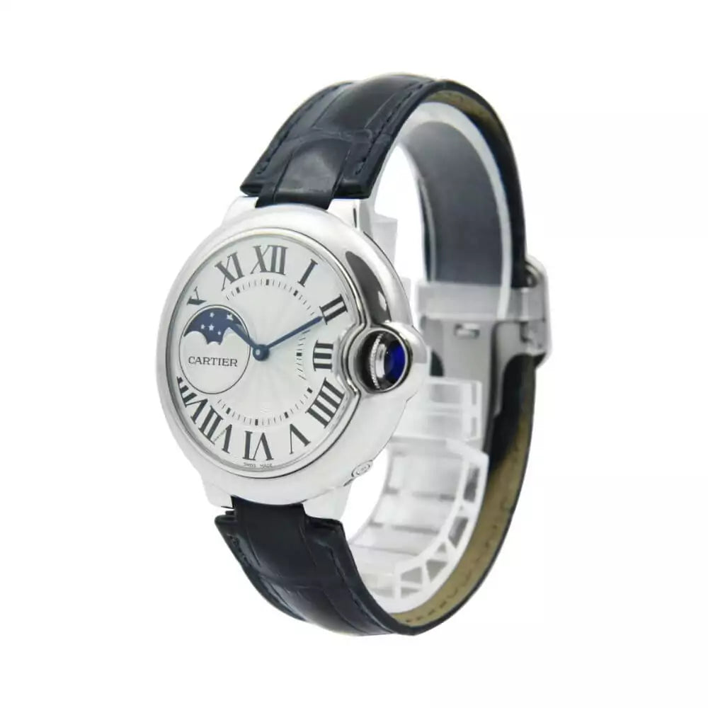 Cartier Ballon WSBB0020 Blue Moonphase Stainless Steel Blue Dial