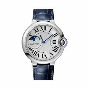 Cartier Ballon WSBB0020 Blue Moonphase Stainless Steel Blue Dial