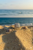 18K White Gold Diamond Gents Ring