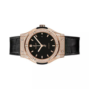 Hublot Classic Fusion 542.OX.1181.LR.1704 King Gold Pave Black Dial