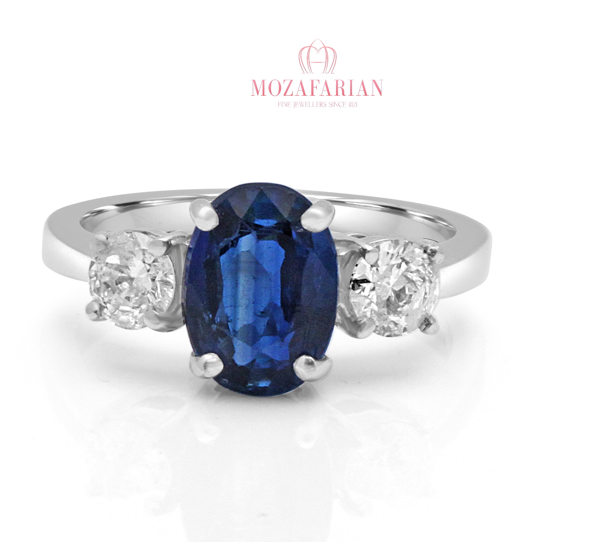 Oval Sapphire Diamond Ring