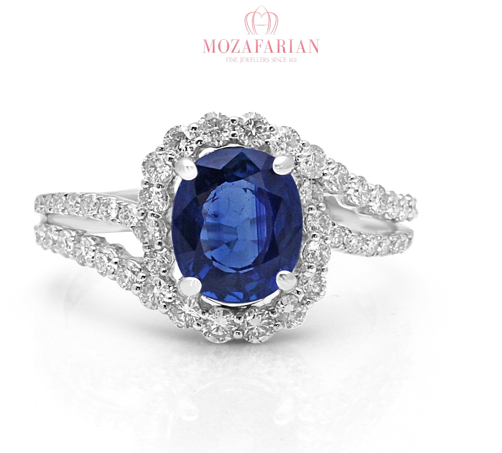 Tanzanite White Gold Diamond Ring