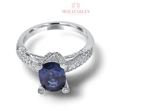 Sapphire Diamond Ring