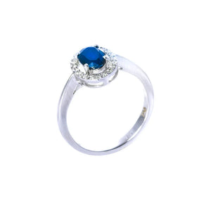 18K White Gold Tanzanite & Diamond Ring