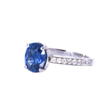 18K White Gold Sapphire Diamond Ring