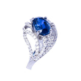 18K White Gold Tanzanite & Diamond Ring