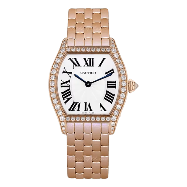 Cartier Tortue Wa501010 18Kt Rose Gold Diamond-Set Bezel