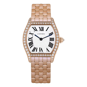 Cartier Tortue Wa501010 18Kt Rose Gold Diamond-Set Bezel