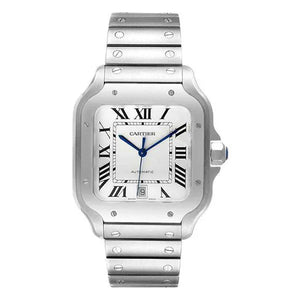 Cartier Santos Wssa0018 Silvered Opaline Dial 39.8Mm Stainless Steel Men’S Watch