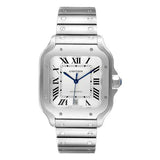 Cartier Santos Wssa0018 Silvered Opaline Dial 39.8Mm Stainless Steel Men’S Watch