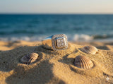 18K White Gold Diamond Gents Ring