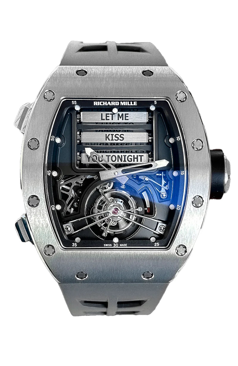 Richard Mille Rm 69 Manual Winding Tourbillon 50mm X 42.70mm Titanium Black Rubber Straps Men’s Watch